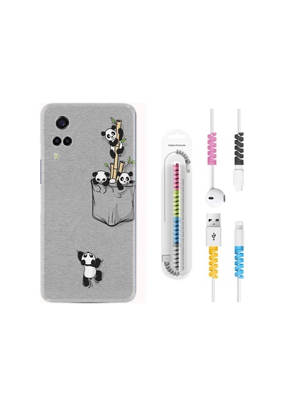 Vivo Y53S Kılıf Kablo Koruyuculu Pandalar 1798
