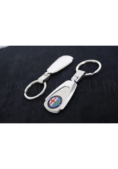 Alfa Romeo Metal Oval Anahtarlık Şık Kaliteli Aksesuar Çanta Araba New