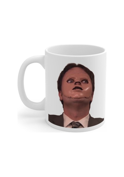 The Office Tv Series Dwight Schrute Baskılı Kupa Bardak Beyaz