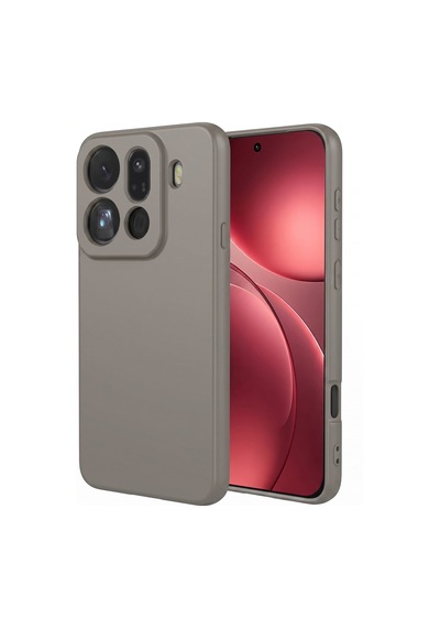 Caseonn Oppo Find X9 Pro Kılıf Kamera Korumalı Mikrofiber Astarlı Lansman Gri