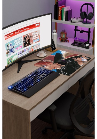 One Piece Kaymaz Dikişli Kauçuk Oyuncu Mousepad V3 - 48x40 Xl Gaming Mouse Pad Fare Altlığı
