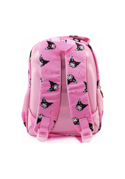 2 Gözlü Little Angle Kuromi Anaokulu Çantası - Çocuk Çanta - Kreş Çantası - Kuromi Çanta Pembe