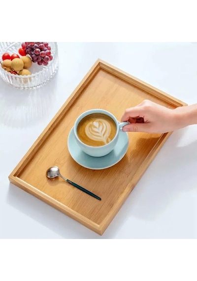 Bambu Çok Amaçlı Düzenleyici Sunum Tepsisi 33 Cm X 22 Cm Royaleks-81287 Çok Renkli