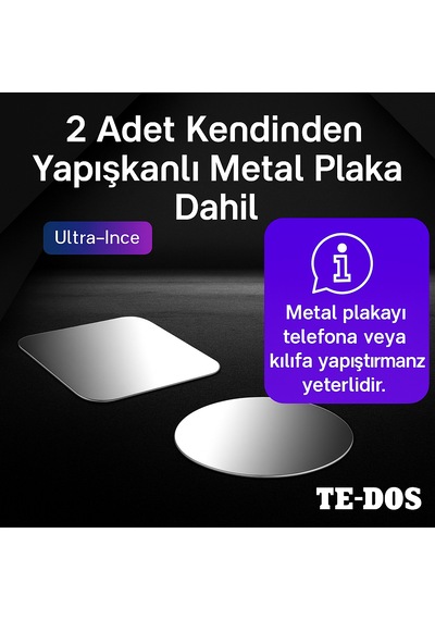 Td-h7513 L Şekilli Manyetik Araç Telefon Tutucu Güçlü Mıknatıs Hava Menfezine Takılır -