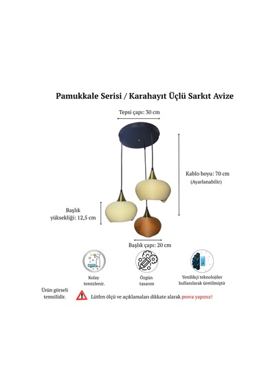 Pamukkale Serisi Karahayıt Üçlü Sarkıt Avize - Bohem & Modern Pinterest Tarz Yemek Masası Salon Mutfak Aydınlatması Kahverengi Pamukkale Serisi Karahayıt Üçlü Sarkıt Avize - Bohem & Modern Pinterest Tarz Yemek Masası Salon Mutfak Aydınlatması Kahverengi