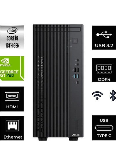Asus D700ME-5135000410-39 i5-13500 8 GB 2 TB SSD 4 GB GT730 Free Dos Masaüstü Bilgisayar