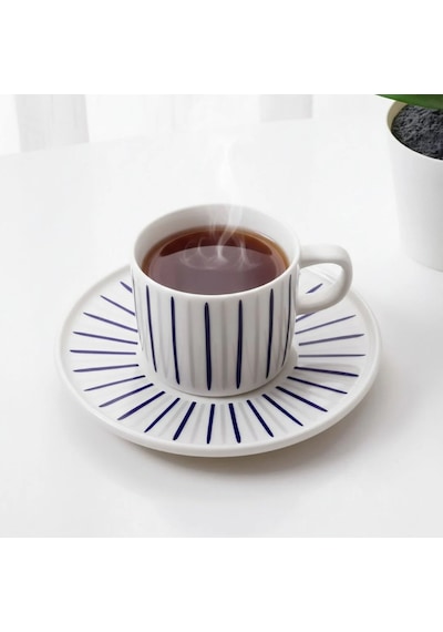 Güral Porselen Mental 4 Parça Çay Fincan Takımı 6733 Mental 4 Parça Çay Fincan Takımı 6733 Mavi