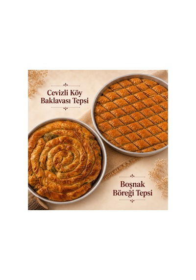 Cevizli Köy Baklavası Tepsi + Peynirli Boşnak Böreği Tepsi - 918621834