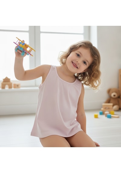 Bonbon Kız Çocuk Pembe Renk Atlet Cb1037