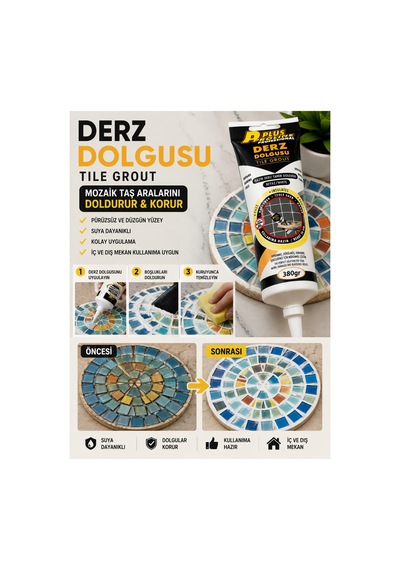 Hazır Derz Dolgusu 380 Gr Mozaik Taş Derz Dolgusu Beyaz
