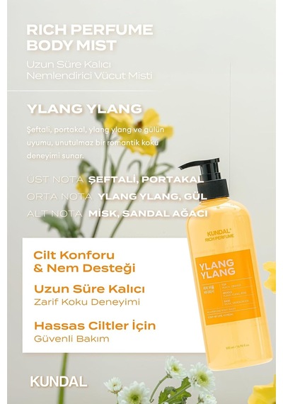 Parfüm Etkili Besleyici Nemlendirici Vücut Yıkama Jeli Rich Perfume Body Wash 500ml Ylang Diğer