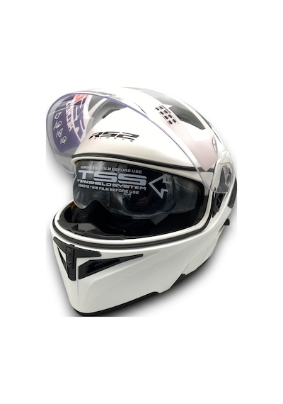 Motosiklet Rs2 Kask Çene Açılır Güneş Vizörlü Mat-white Mat Beyaz