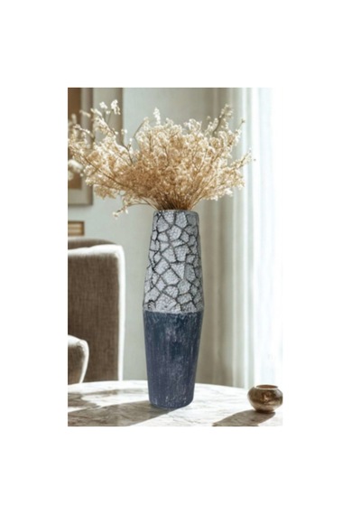 Msl-212 Metal Dekoratif Vazo 54x13 Cm İnce Uzun Modern Şık Salon Vazo Altın