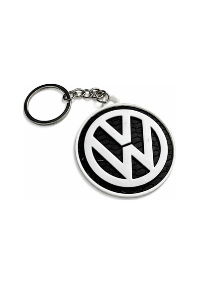 Volkswagen Logo Anahtarlık Siyah Beyaz Kauçuk Tasarım Araba Anahtarlığı Vw Aksesuar