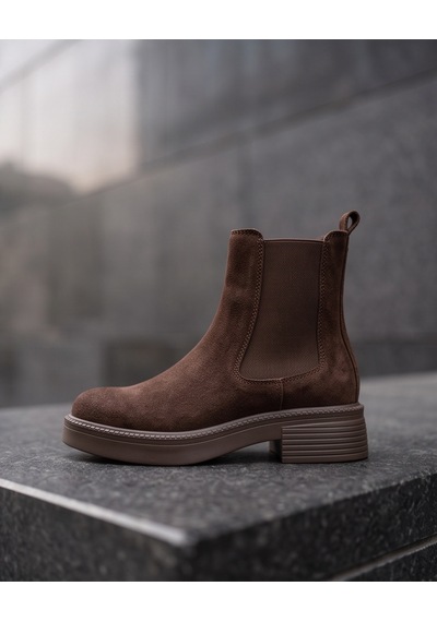 Futsishoes Verona Kahverengihakiki Süet Deri Lastikli Kalın Taban Kadın Bot Kahverengi Futsishoes Verona Kahverengihakiki Süet Deri Lastikli Kalın Taban Kadın Bot Kahverengi