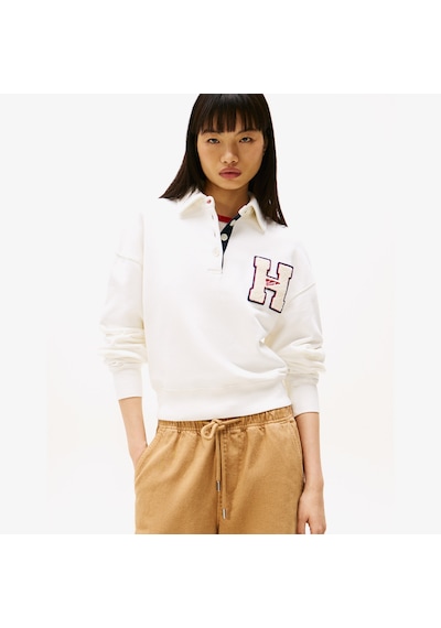 Tommy Hilfiger Tommy Jeans Graphic Hawk Kadın Beyaz Polo 026 Dw0dw20537 Beyaz