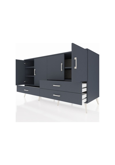 Kronos Konsol 5 Raflı 3 Çekmeceli 4 Kapaklı 176x59x99 Antrasit-an Antrasit-antrasit Kronos Konsol 5 Raflı 3 Çekmeceli 4 Kapaklı 176x59x99 Antrasit-an Antrasit-antrasit