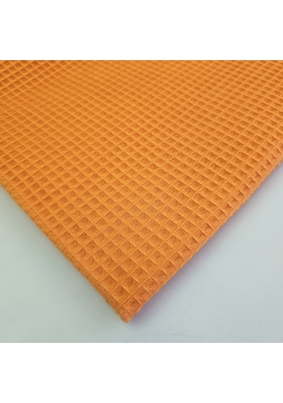 Waffle Pike Bornozluk Kumaş 100% Pamuk W-46 Turuncu