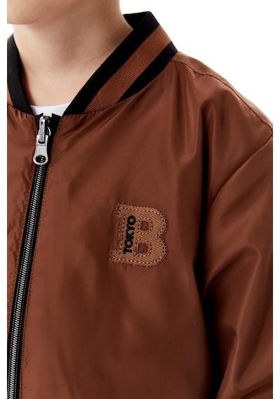 Benitto Kids Erkek Çocuk Kapüşonlu Çift Taraflı Mevsimlik Yağmurluk 51364 Kahve