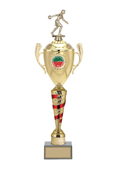 Odak Kupa - Figürlü Kupalar - Bowling Kadın Figürlü Kupalar Fg-084 C - 58 Cm Altın - Beyaz