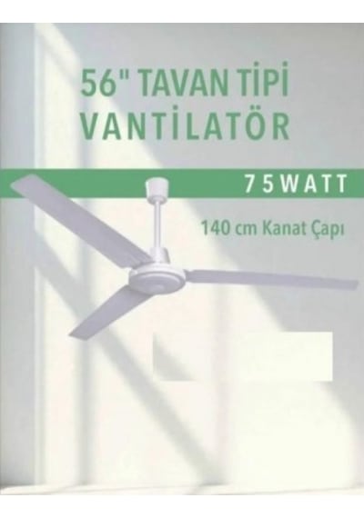 Fansan 3 Kanatlı Metal 142 Cm Tavan Vantilatörü