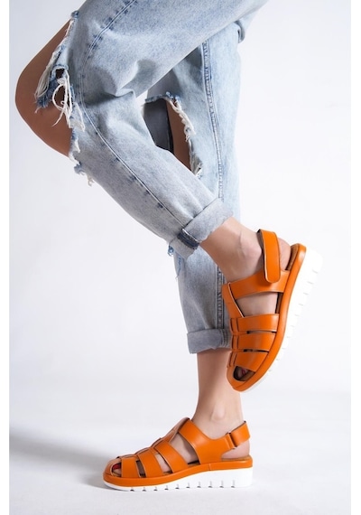 Megan Kadın Hafif Tabanlı Şık Ve Tarz Comfort Gladyatör Sandalet 001