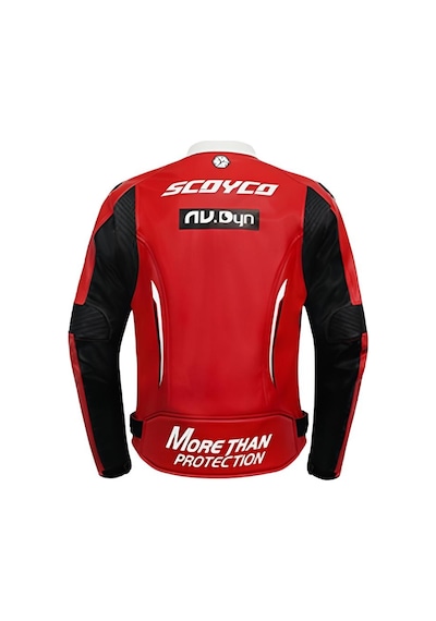 Motoanl Motosiklet Montu 4 Mevsim Sport Racing Mont Pu Leather Red