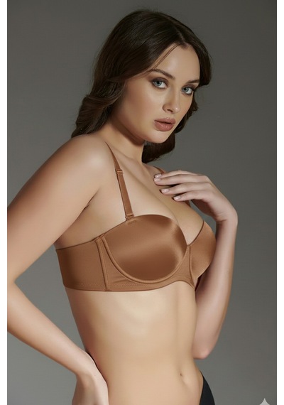 Newbra Kadın Destekli B Cup Straplez Sütyen - Capucıno Capuccino