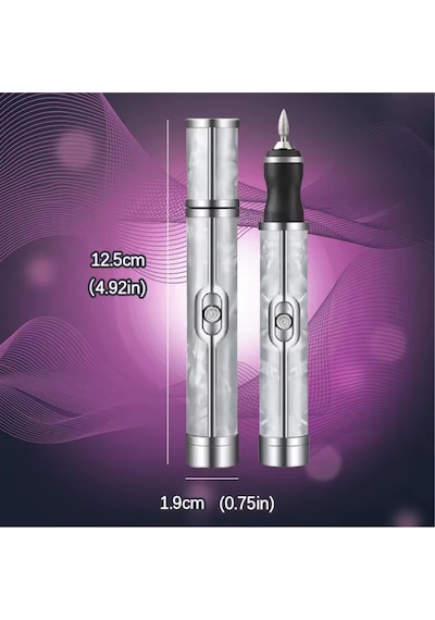 Mini Uv Led Lamba Ve Metal Gövdeli Şarjlı Manikür Pedikür Törpü Freze Seti