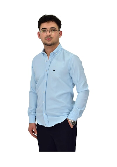 Erkek Likralı Spor Silim Fit Gömlek Bgl-st04327 Siyah