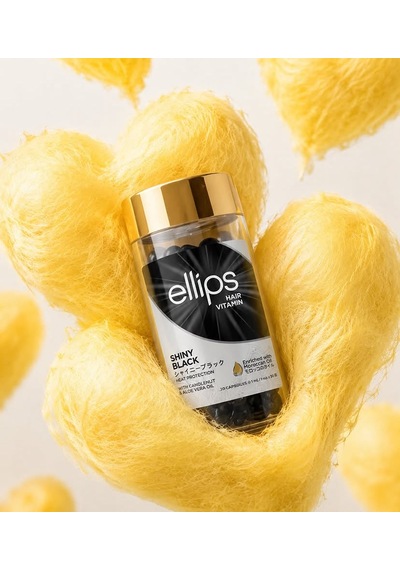 Ellips Shiny Black Siyah Saçlara Özel Işıltı Veren Saç Vitamini 30 Adet