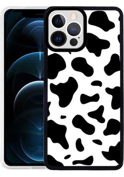 Ariatech Apple Uyumlu iPhone 12 Pro Max M-fit Desenli Kılıf-cow No1 Cow No1