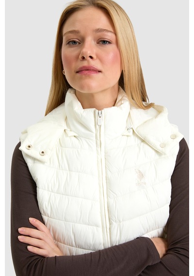 U.S. Polo Assn. Kadın Krem Yelek 50326196-vr256 İnci