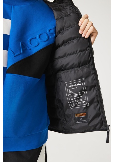 Lacoste Syntehic Fill Jacket Sabit Kapüşonlu Erkek Şişme Mont Siyah Siyah