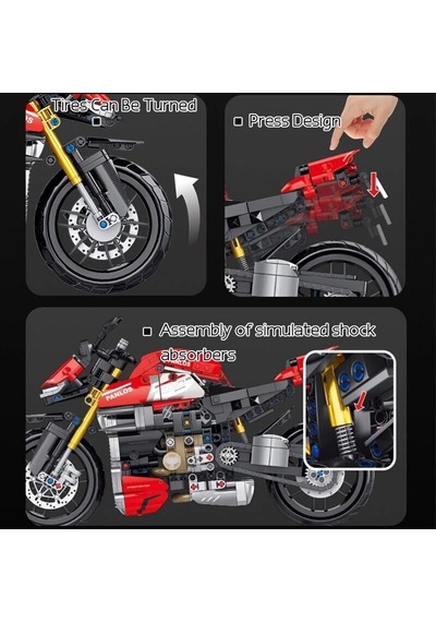 Streetfighter Motor Modeli Yapım Seti 981 Parça