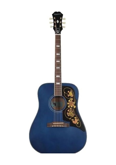 Epiphone Masterbilt Frontier Elektro Akustik Gitar Aged Viper Blue
