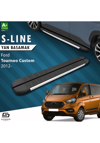 S-Dizayn Ford Tourneo Custom Uzun Şase S-Line Aluminyum Yan Basam