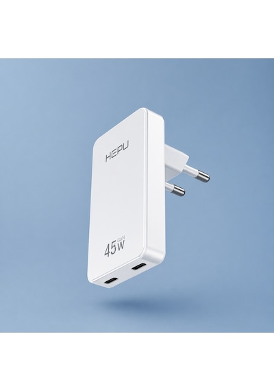Hepu Hp-c33 45w Gan Hızlı Şarj Adaptörü Ultra İnce Tasarım Type-c Kablo Dahildir