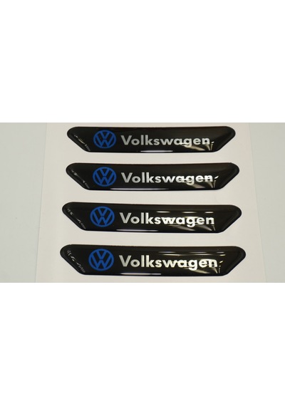 Volkswagen Logo Kapı Kenarı Koruma Metalize Damla Desen 3M Band