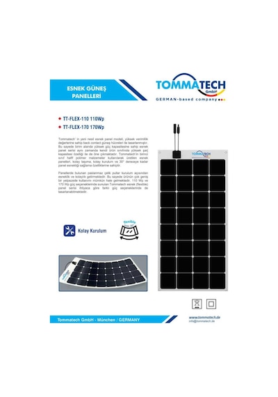 Tommatech 110 Watt Esnek Panel