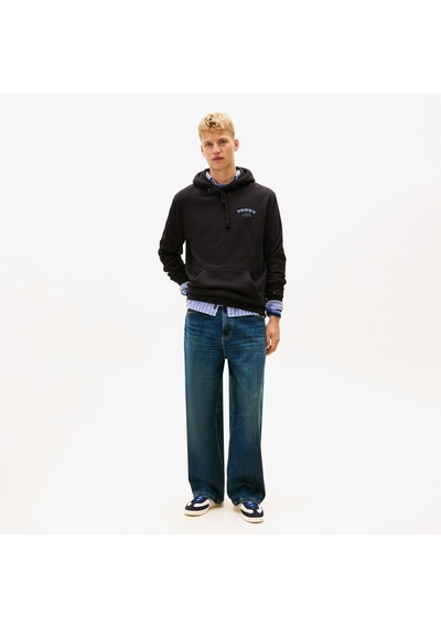 Tommy Hilfiger Jeans Regular Dollar Stack Erkek Siyah Sweatshirt Dm0dm22365