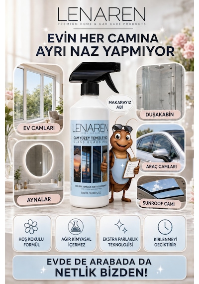 Lenaren Cam Yüzey Temizleyici