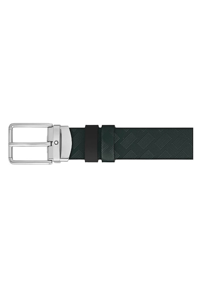 Montblanc İngiliz Yeşili Ve Siyah 30 Mm Çift Taraflı Deri Kemer 2 Yeşil