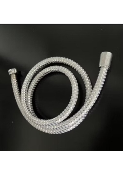 Yüksek Kaliteli Spiral Banyo Duş Hortumu 1,5 Metre Beyaz - Gümüş