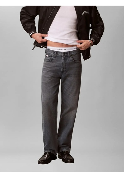 Calvin Klein 90s Straıght Blue As, Sco Mavi Erkek Kot Pantolon
