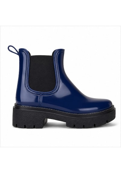 Black Flex Platform Taban Kadın Yağmur Botu Lacivert 36-40 Açık Lacivert