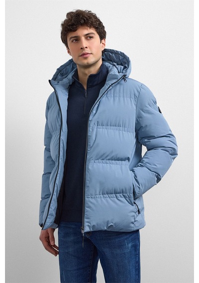 Back And Bond Mavi Relaxed Fit Puffer Ceket Çok Renkli