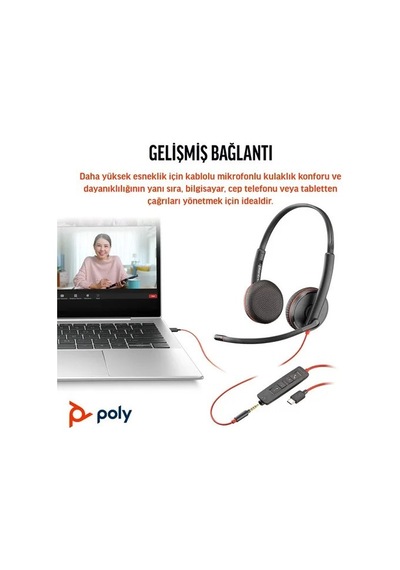 Hp Poly Bw 3225 Usb-c Hs +3.5mmp +usb-c/a 197498429410