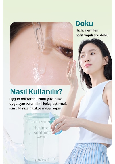 Hassas Ciltlere Bakım Sunan Nemlendirici Ampul Goodal Houttuynia Cordata Hyaluron Soothing Ampoule