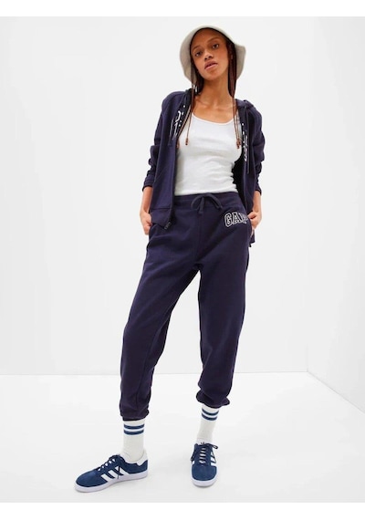 Logo Jogger Fleece Eşofman Altı-11360 Blue